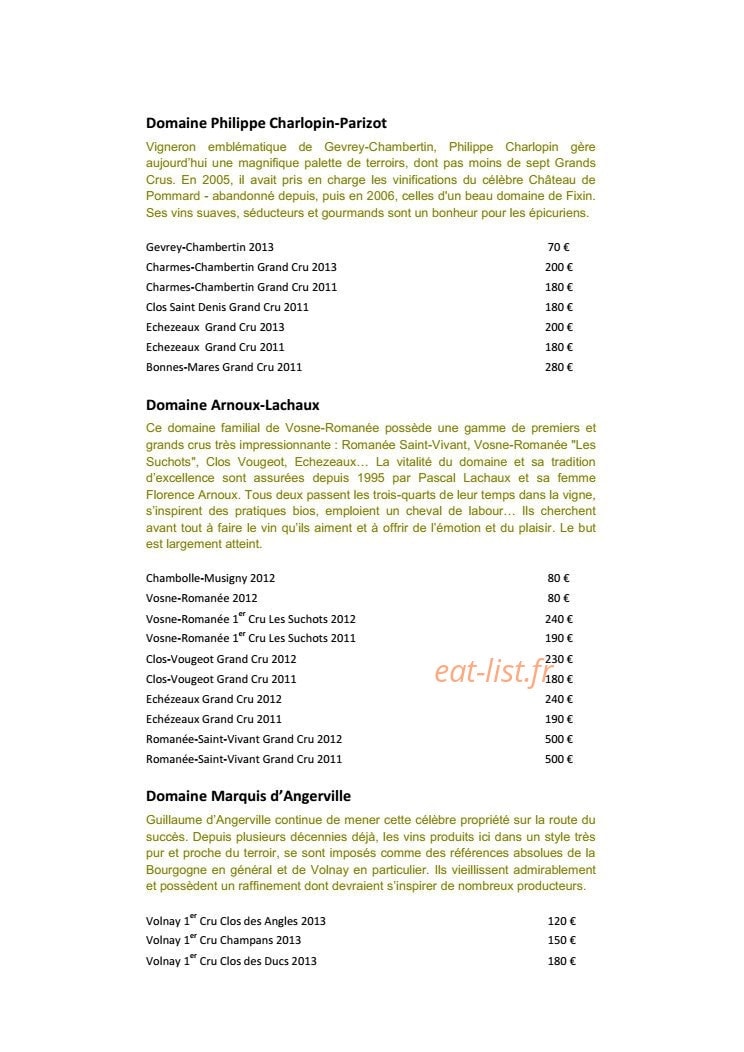 Burgundy Lounge — carte page 24