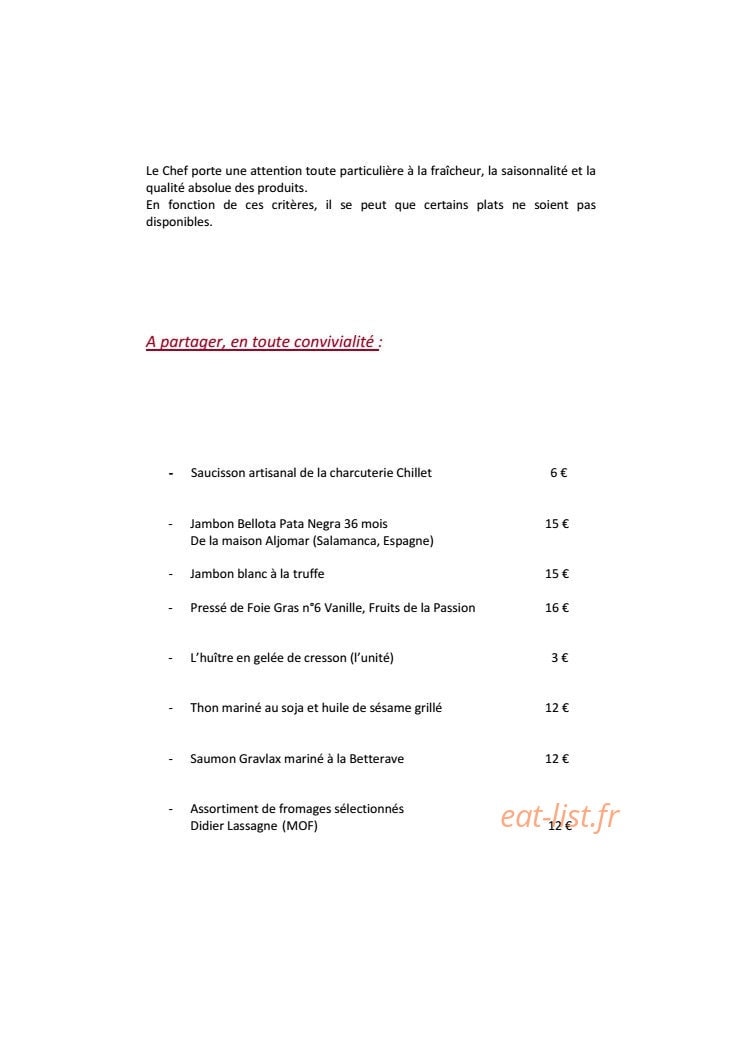 Burgundy Lounge — carte page 2