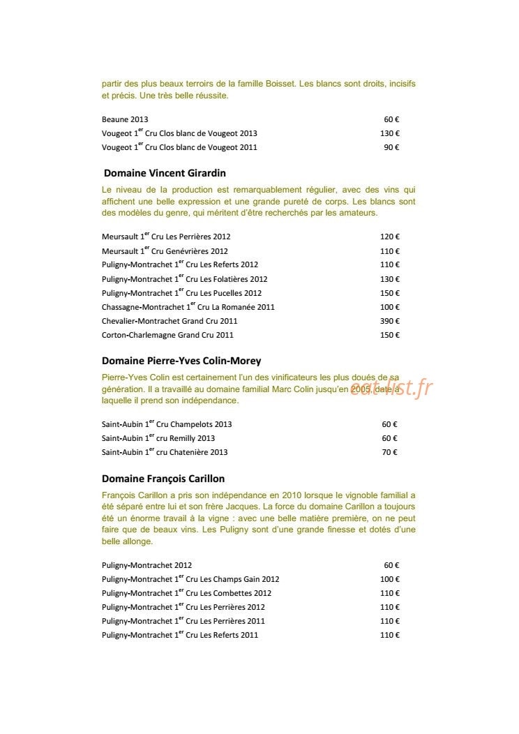 Burgundy Lounge — carte page 13