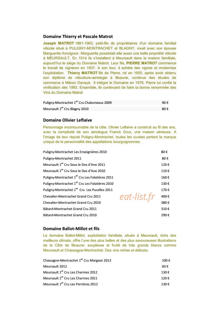 Burgundy Lounge — carte page 10