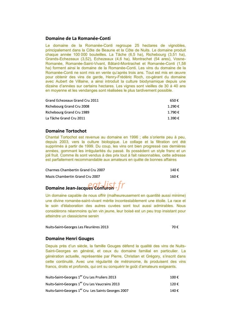 Burgundy Lounge — carte page 21