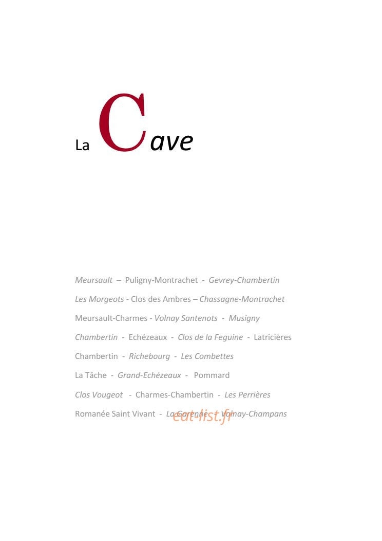 Burgundy Lounge — carte page 5