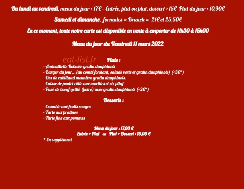 Café bourbon — carte page 1