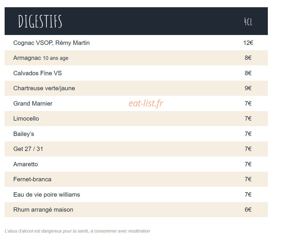 Café Hôtel Dieu — carte page 13