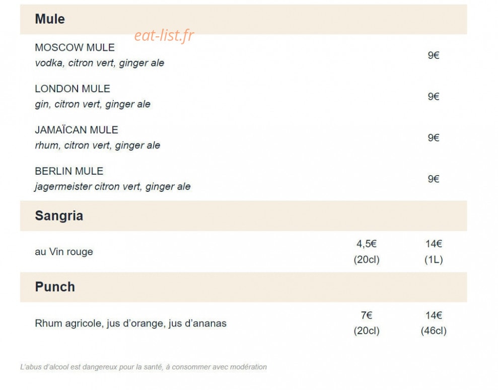 Café Hôtel Dieu — carte page 9