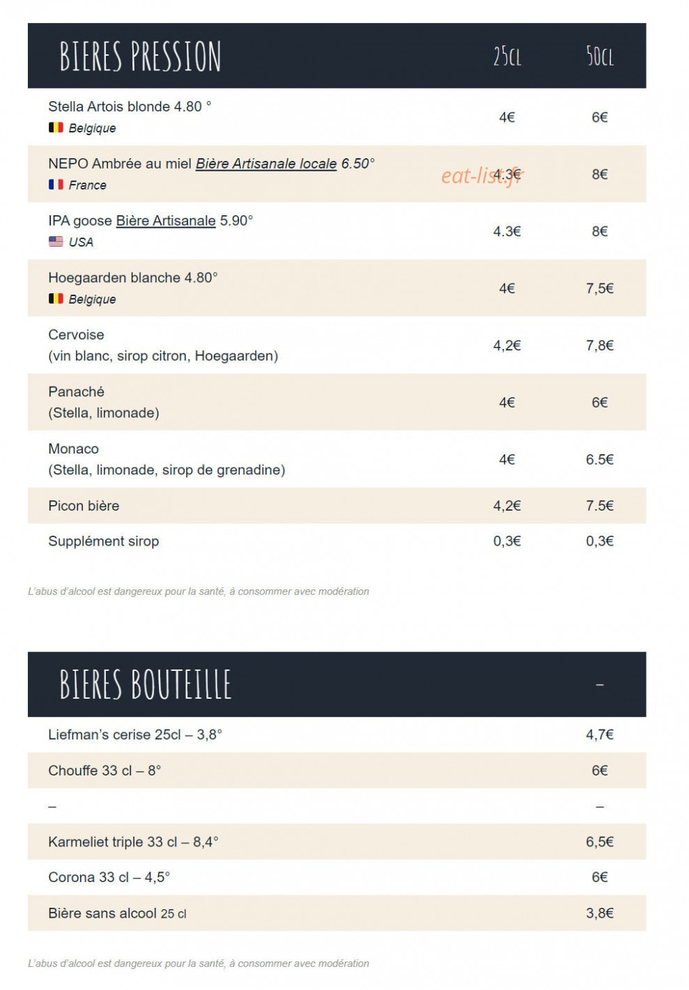 Café Hôtel Dieu — carte page 5