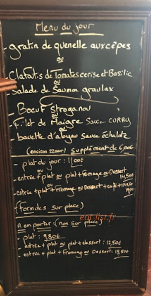 Café Joseph — carte page 1