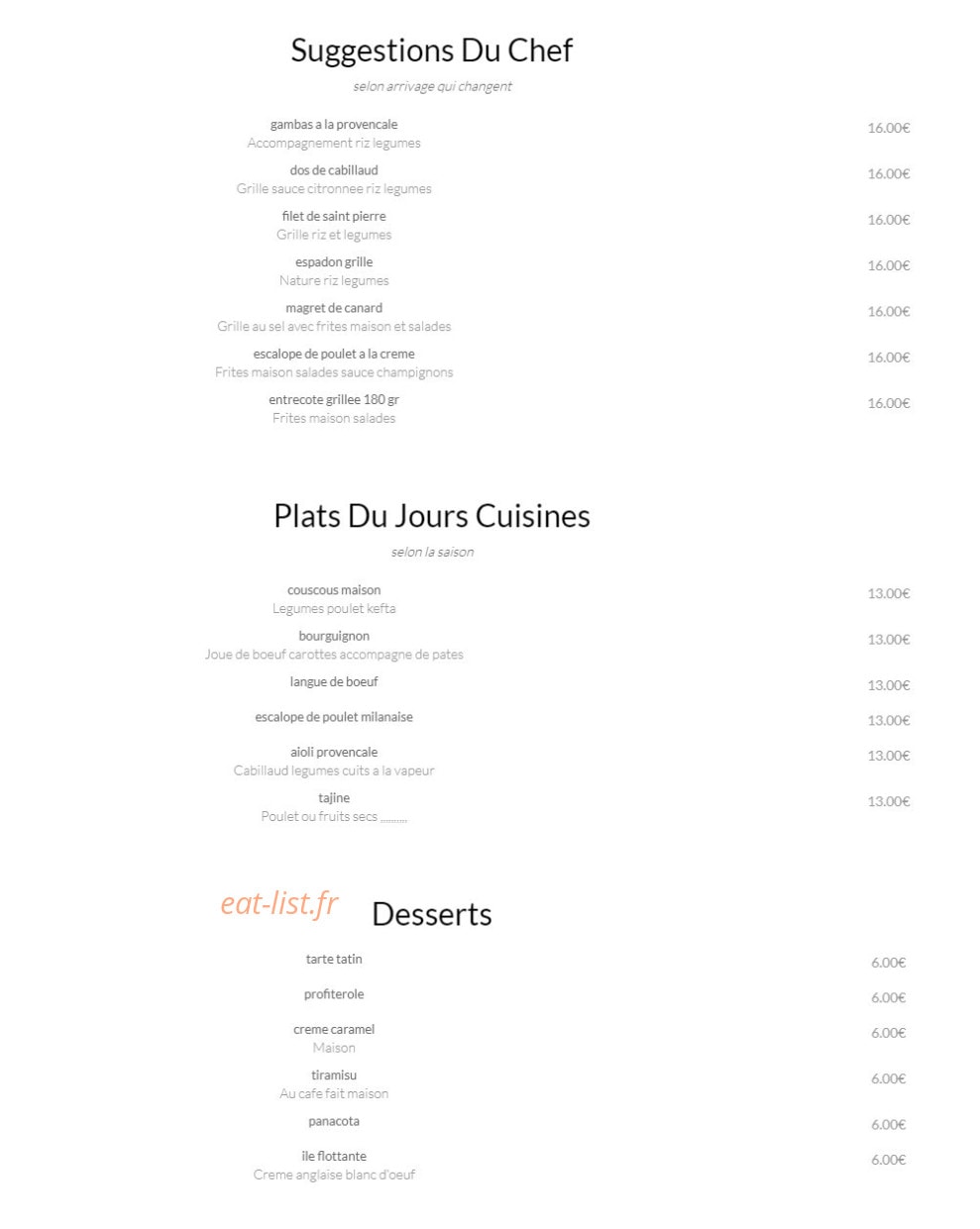 Café L'Ilot — carte page 2
