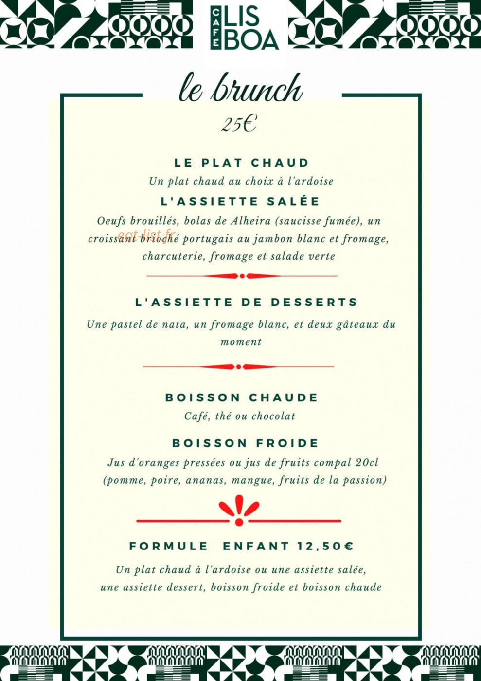 Café Lisboa — carte page 8