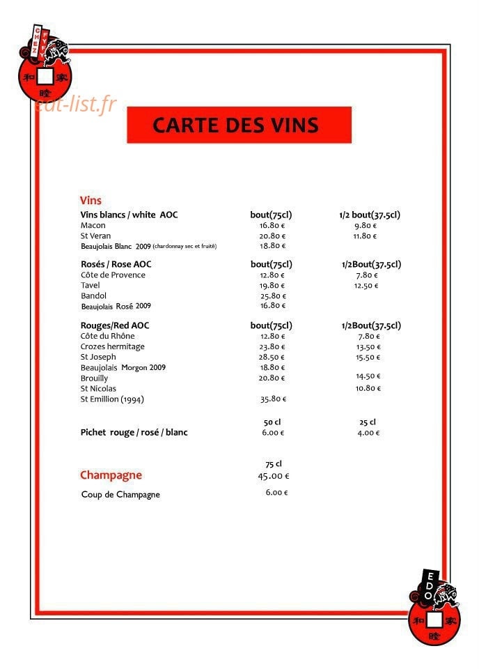 Chez Fyfy — carte page 9