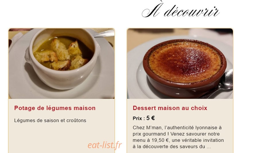 Chez M'man — carte page 5