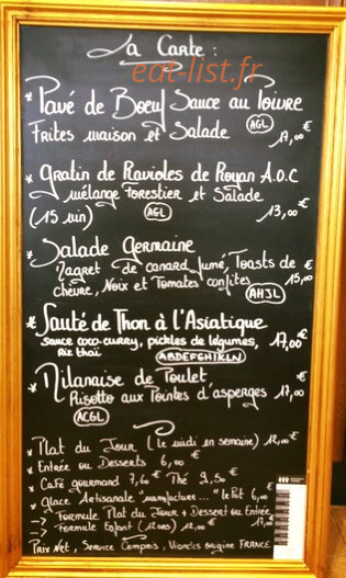 Chez Micheline — carte page 3