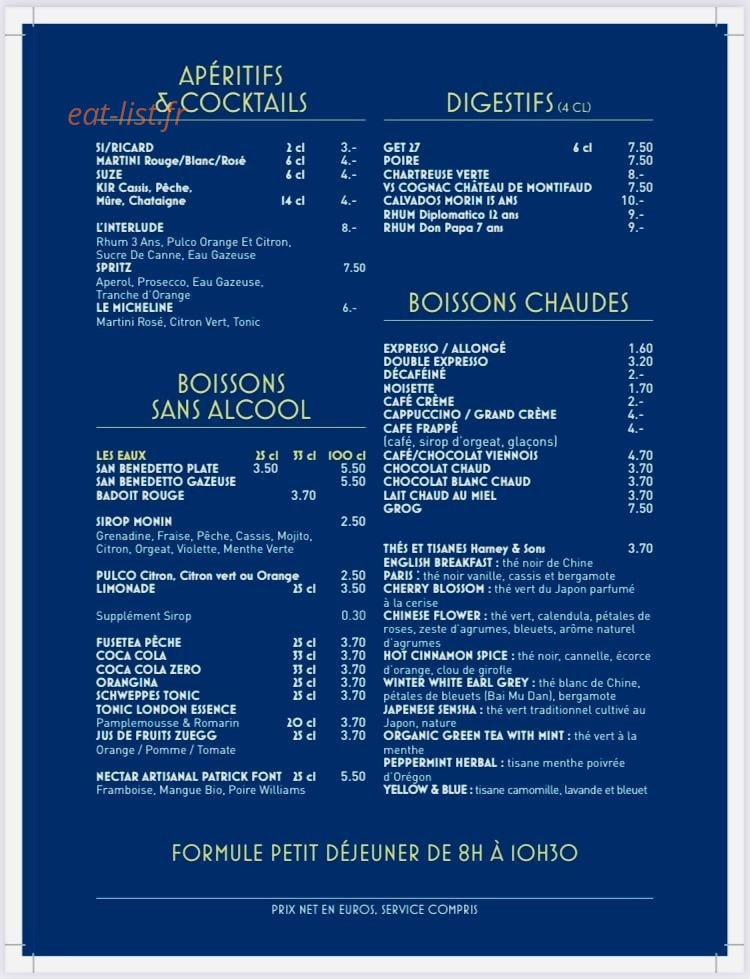 Chez Micheline — carte page 4