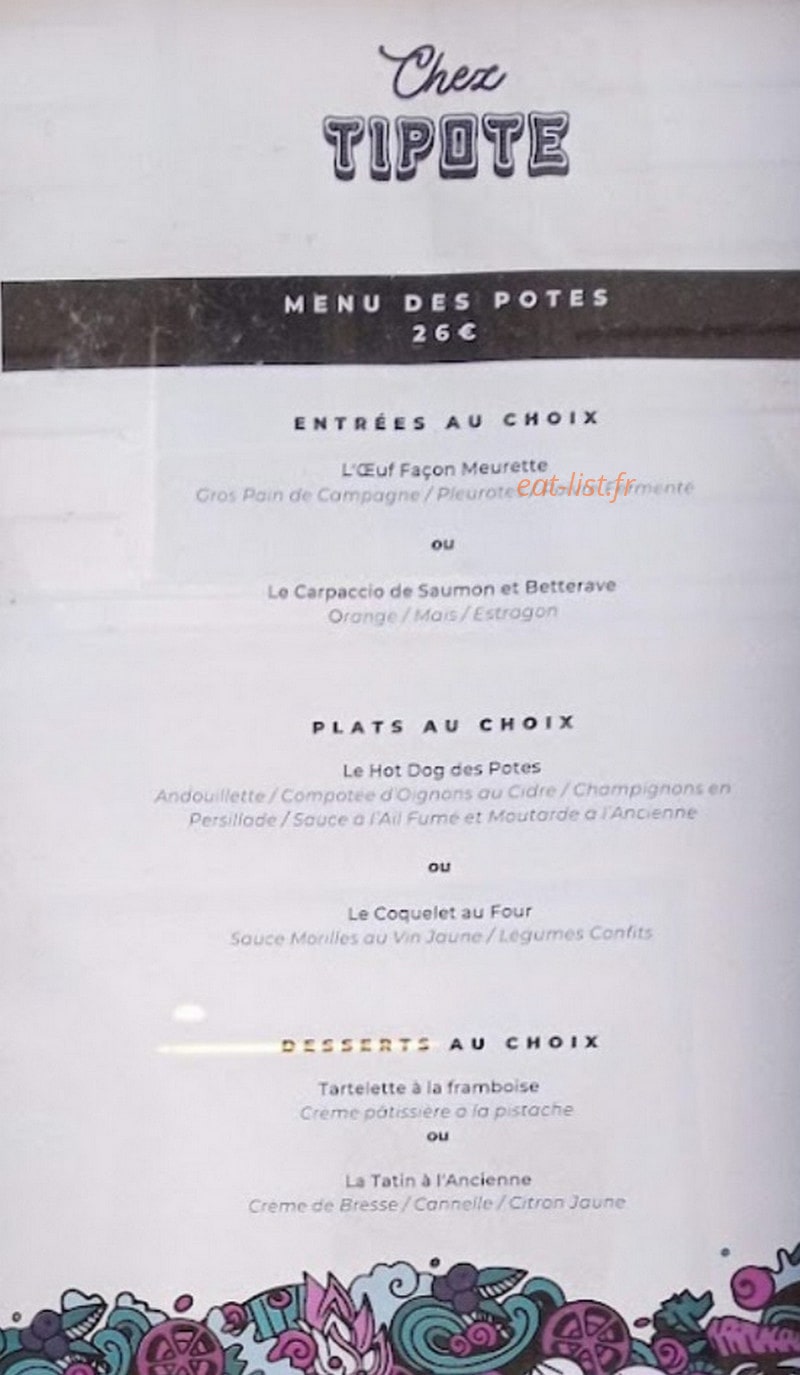 Chez Tipote — carte page 4