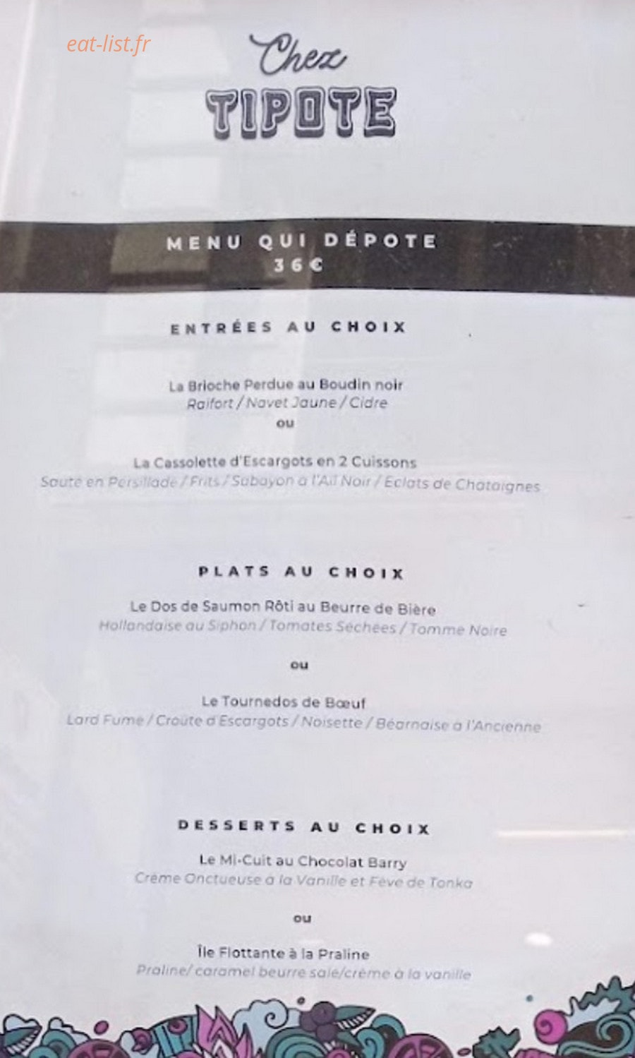 Chez Tipote — carte page 3