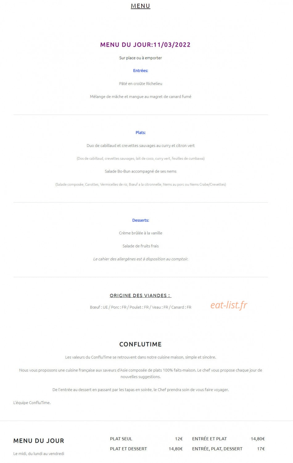ConfluTime — carte page 1