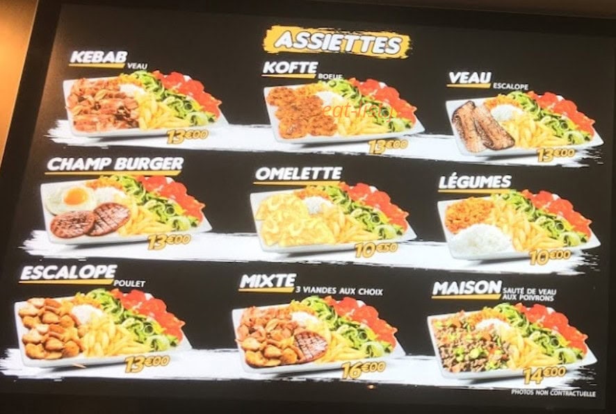 Confort Kebab — carte page 1