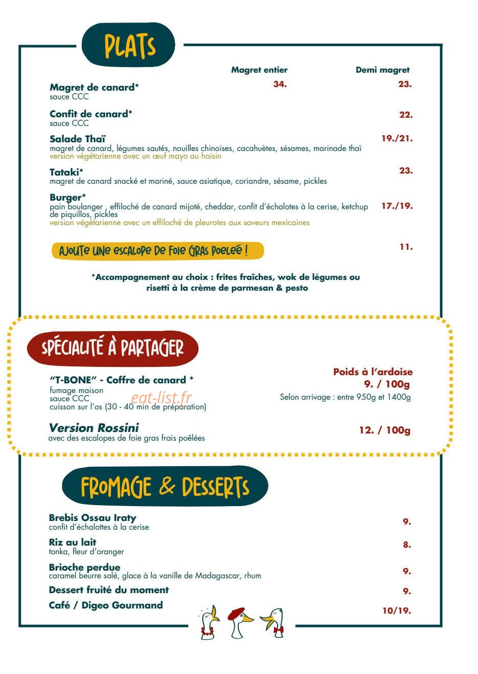 Copain Comme Canard — carte page 2