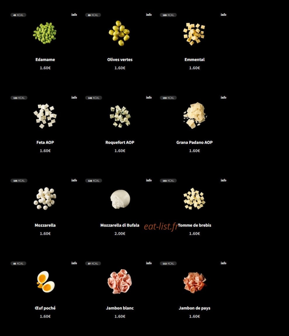 Eat Salad — carte page 4