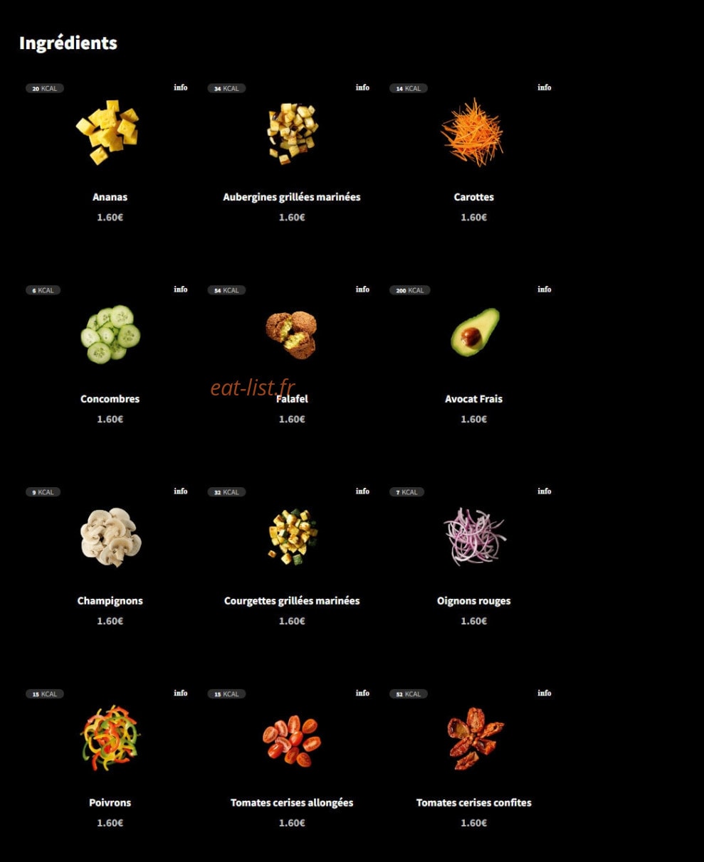 Eat Salad — carte page 3