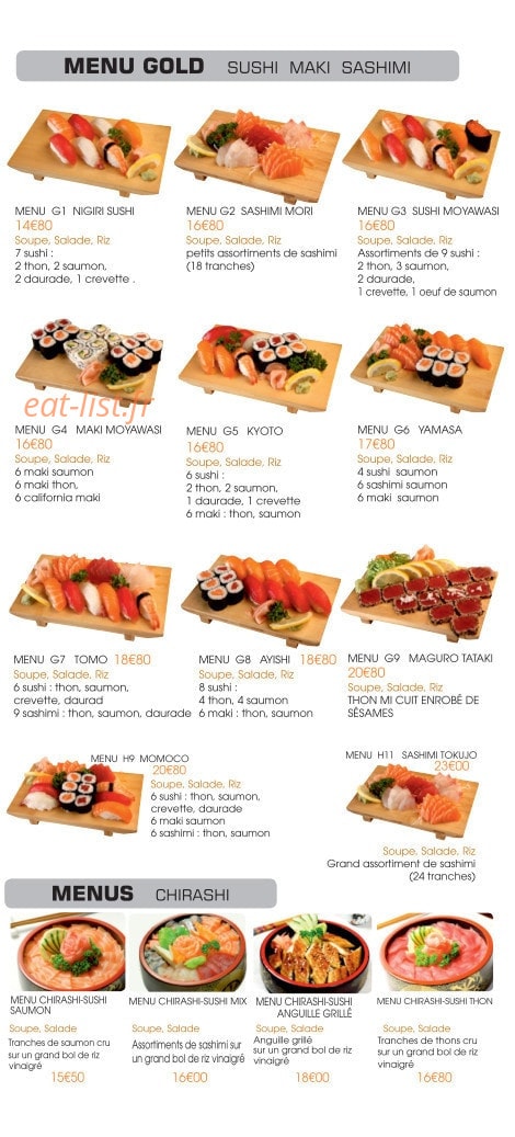 FaFa Sushi Burger — carte page 4