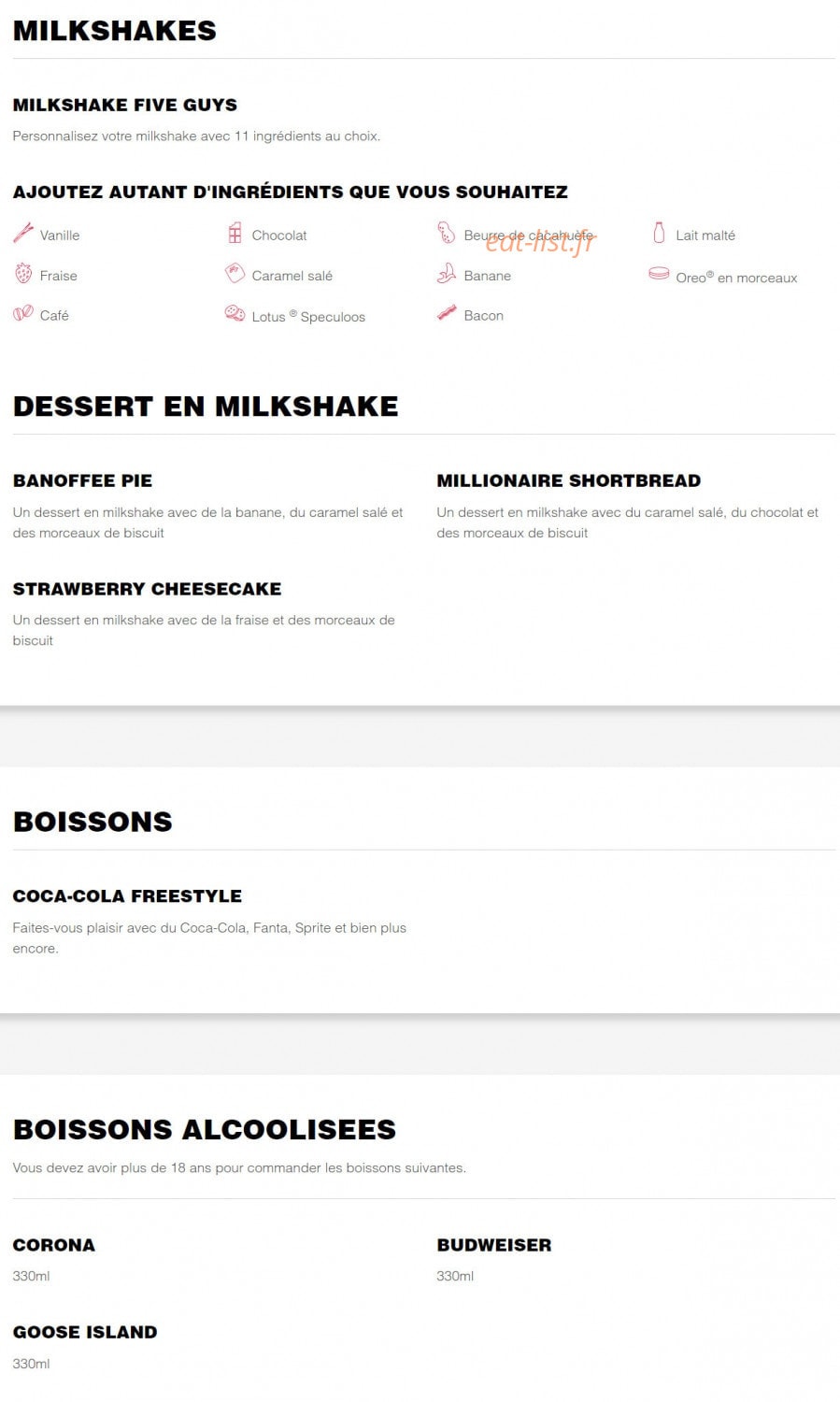 Five Guys — carte page 3