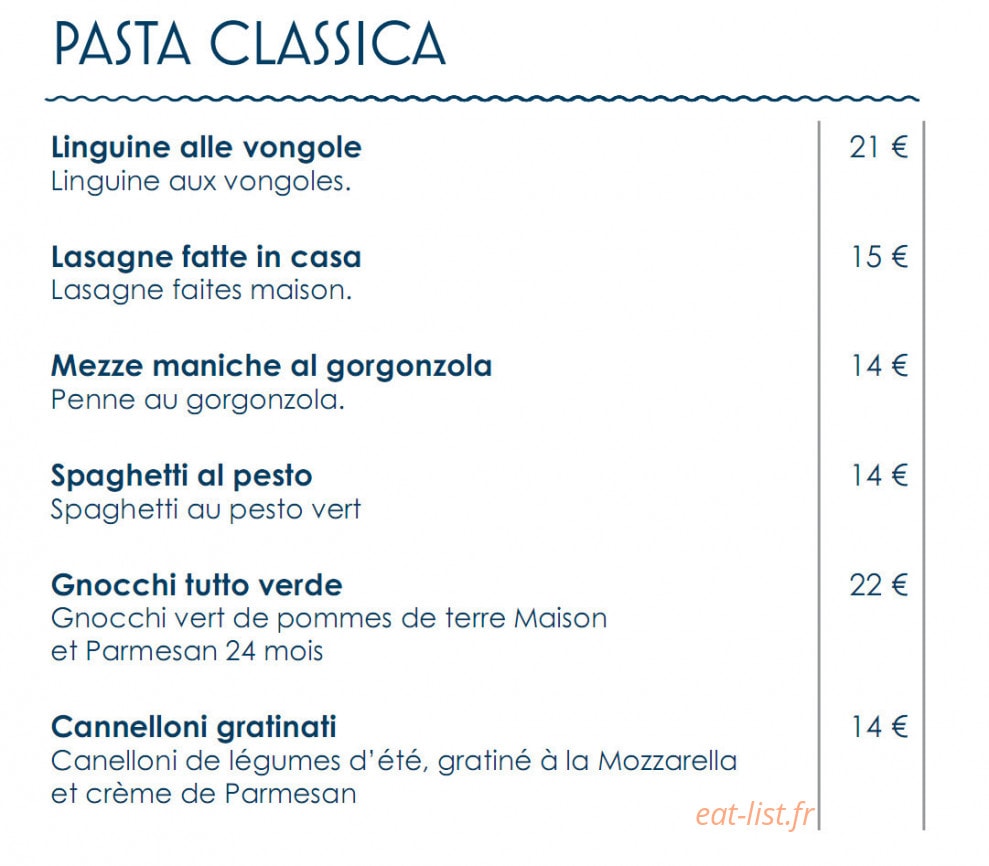 Fratelli Ristorante Confluence — carte page 8