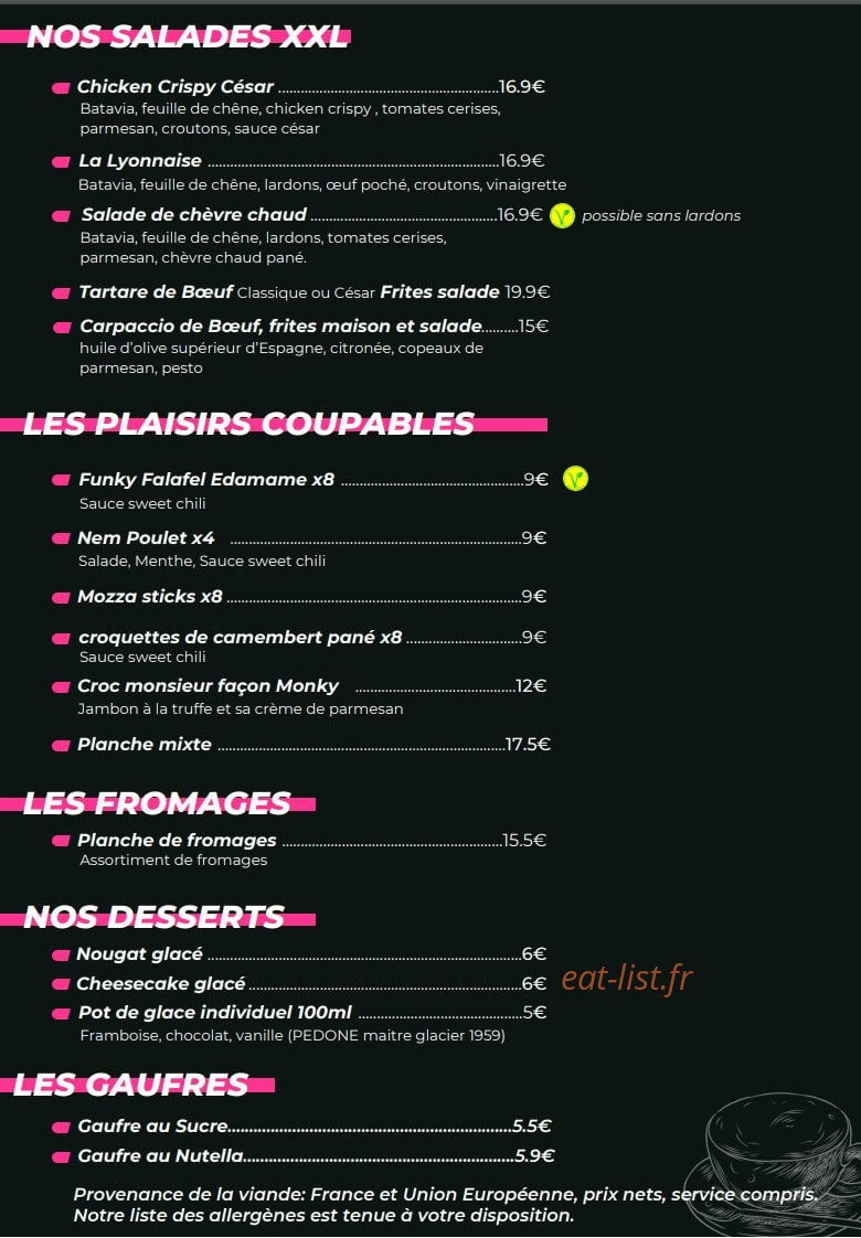 Funky Monky — carte page 2