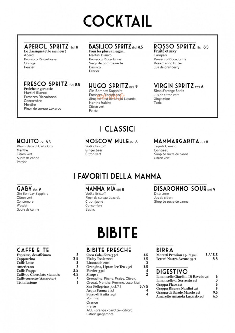 Gabriella - Le Clan des Mamma — carte page 3