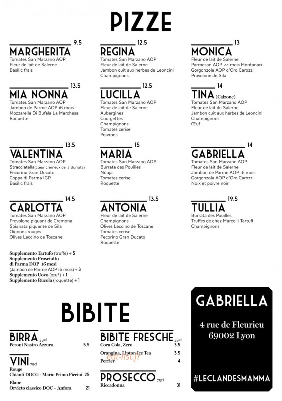 Gabriella - Le Clan des Mamma — carte page 5