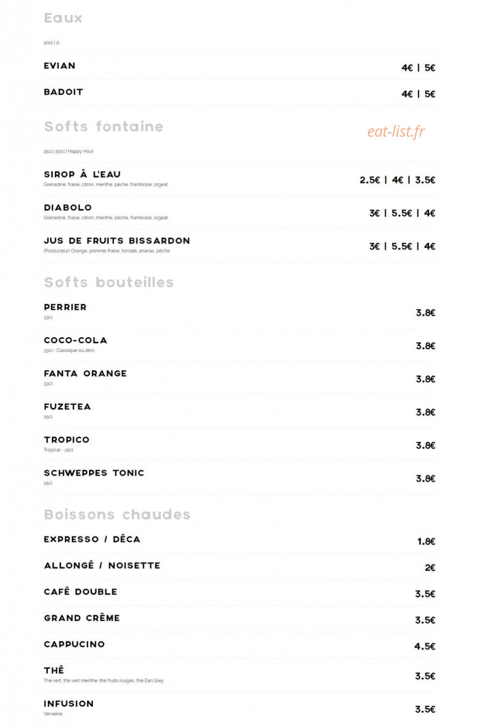 Jungle Café — carte page 9