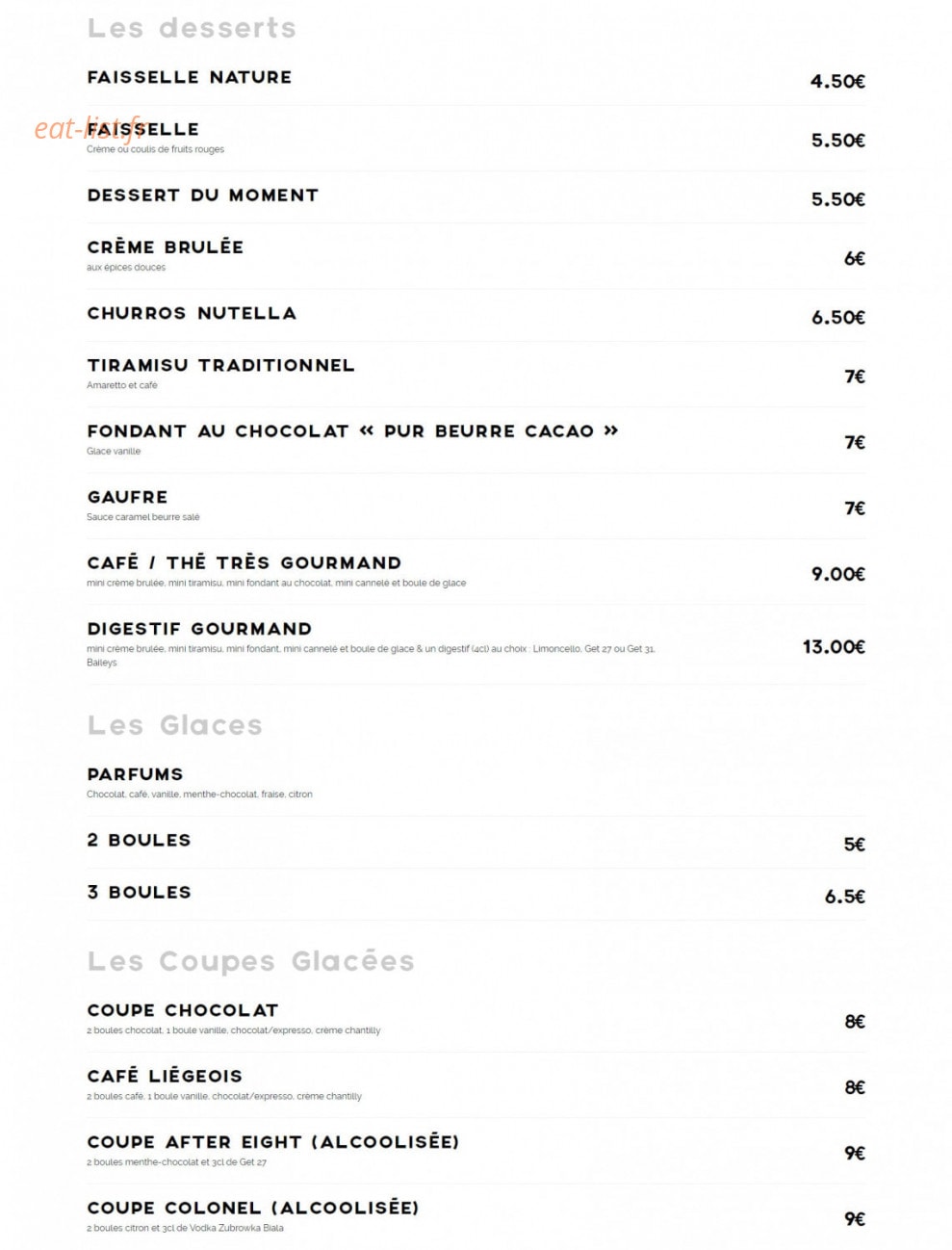 Jungle Café — carte page 4