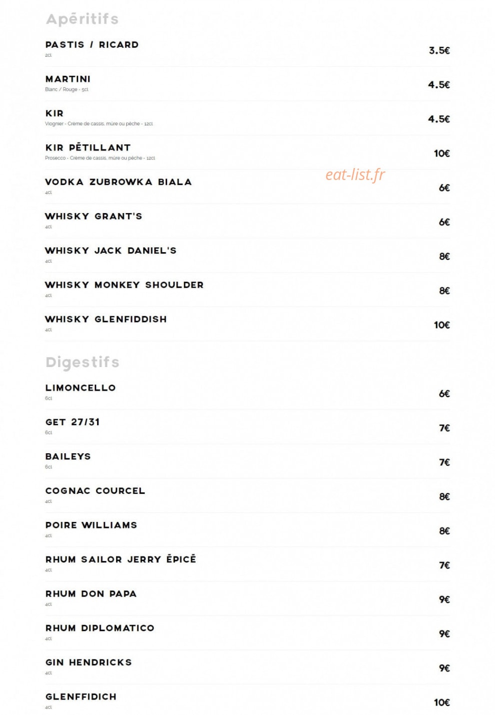 Jungle Café — carte page 8