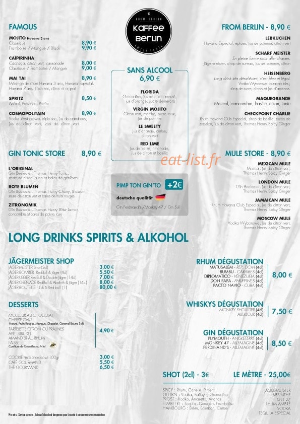 Kaffee Berlin — carte page 3