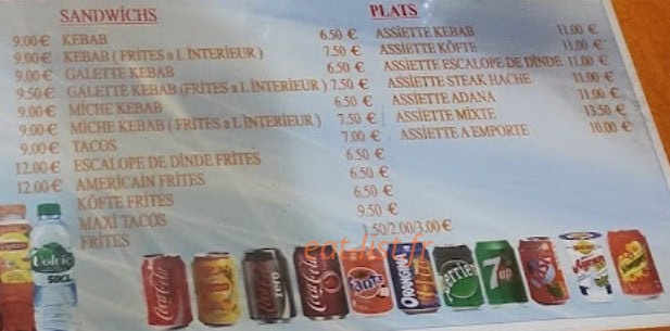 Kebab karamanli 2005 — carte page 1