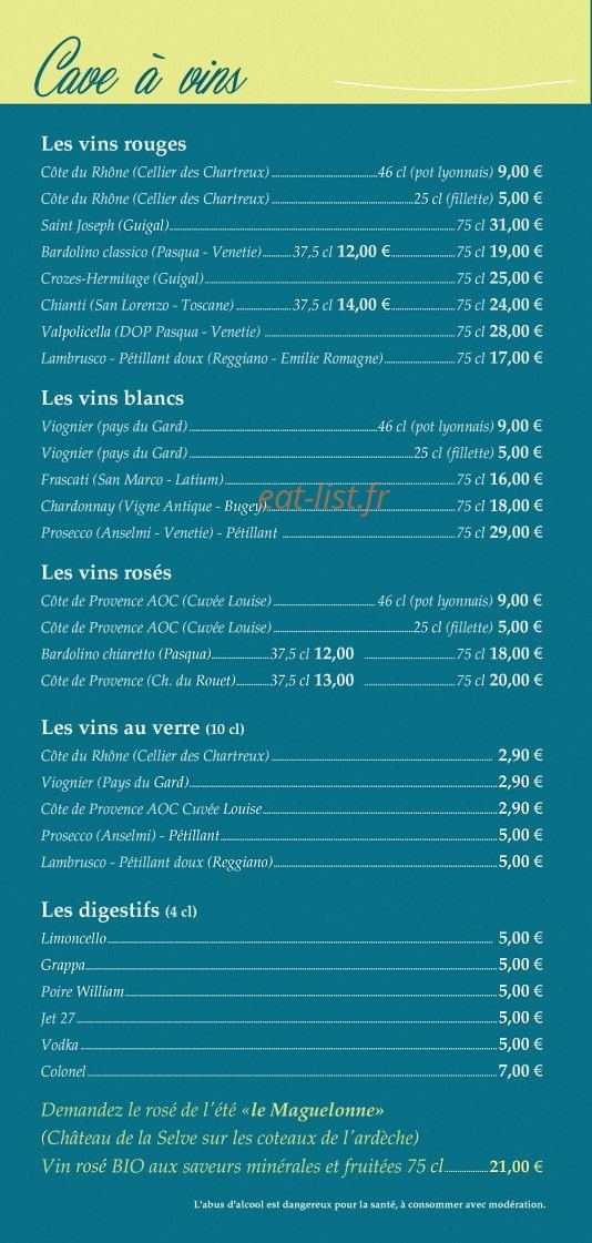 L’atelier du pizzaiolo — carte page 7
