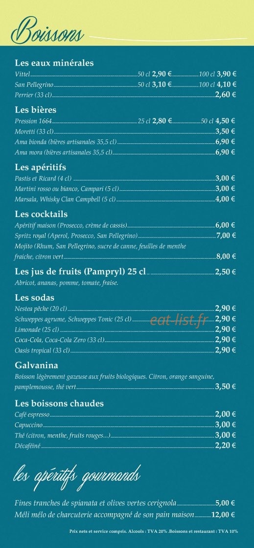 L’atelier du pizzaiolo — carte page 6