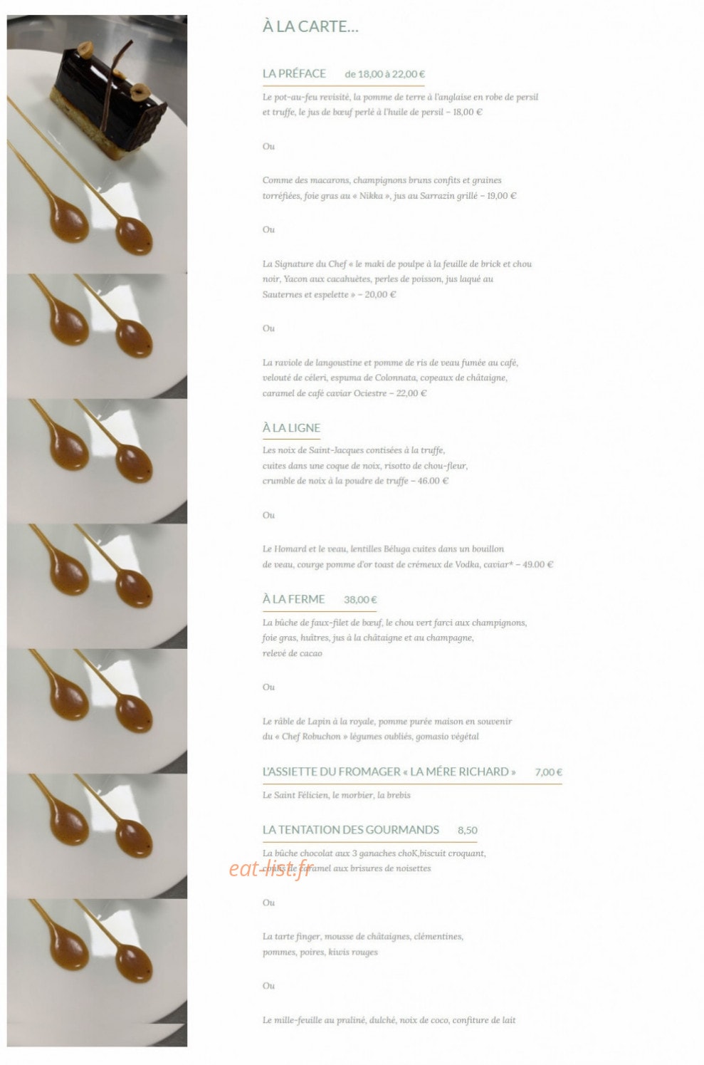L'Atelier du Square — carte page 2
