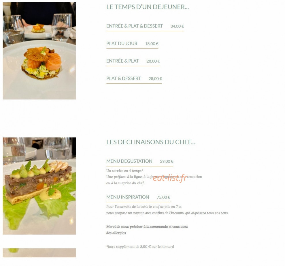 L'Atelier du Square — carte page 1
