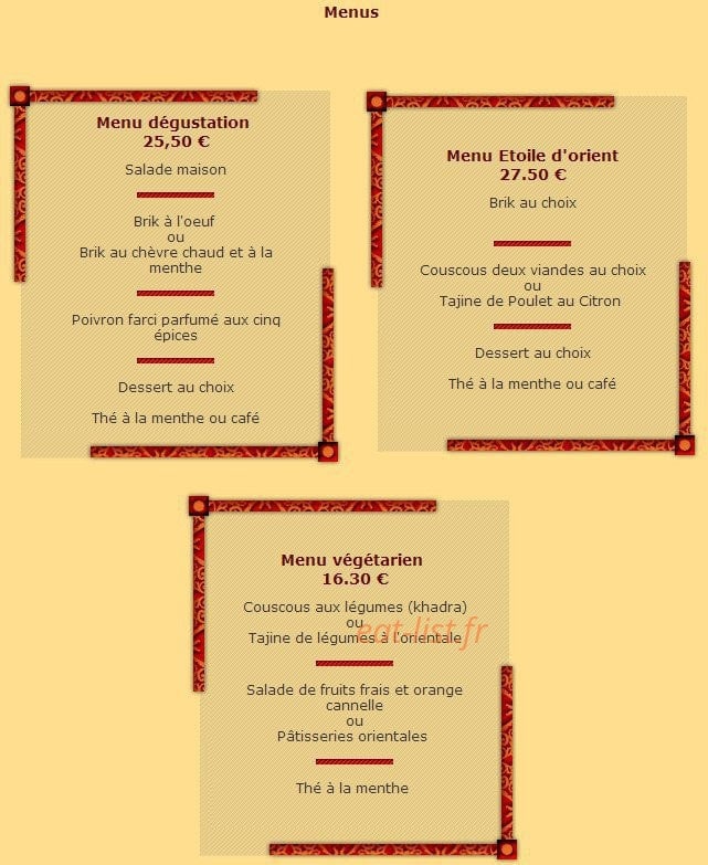 L'étoile d'orient — carte page 1