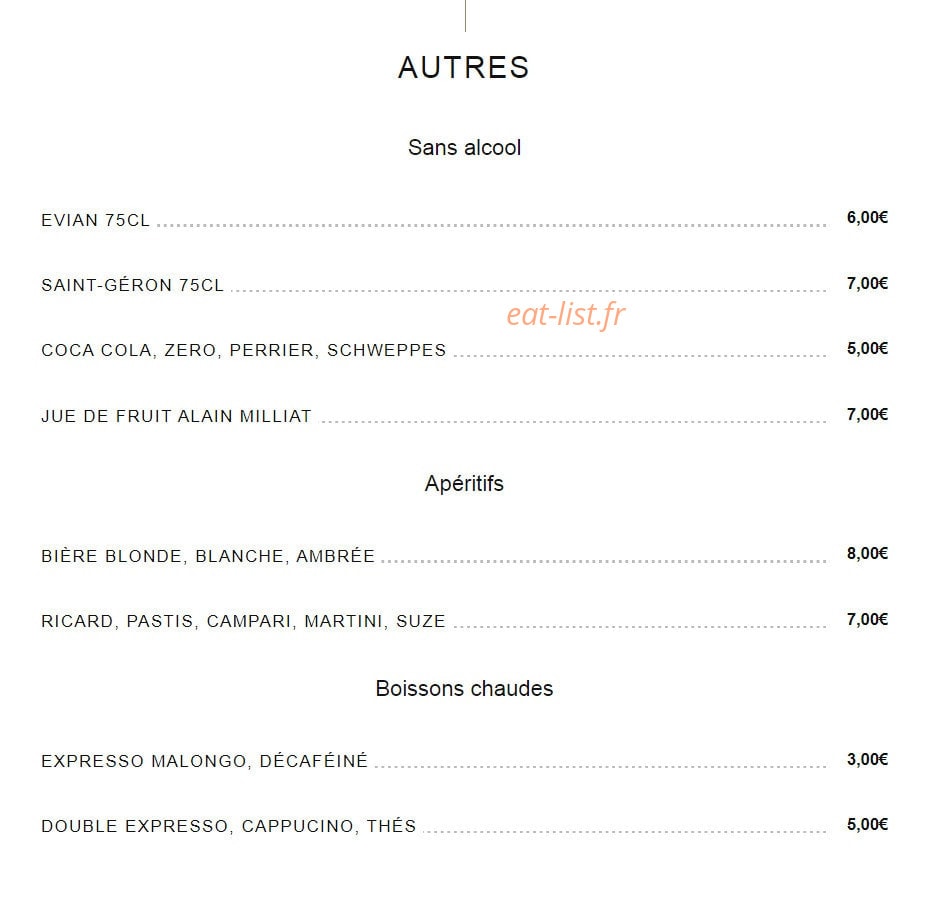 L'Institut Restaurant — carte page 11
