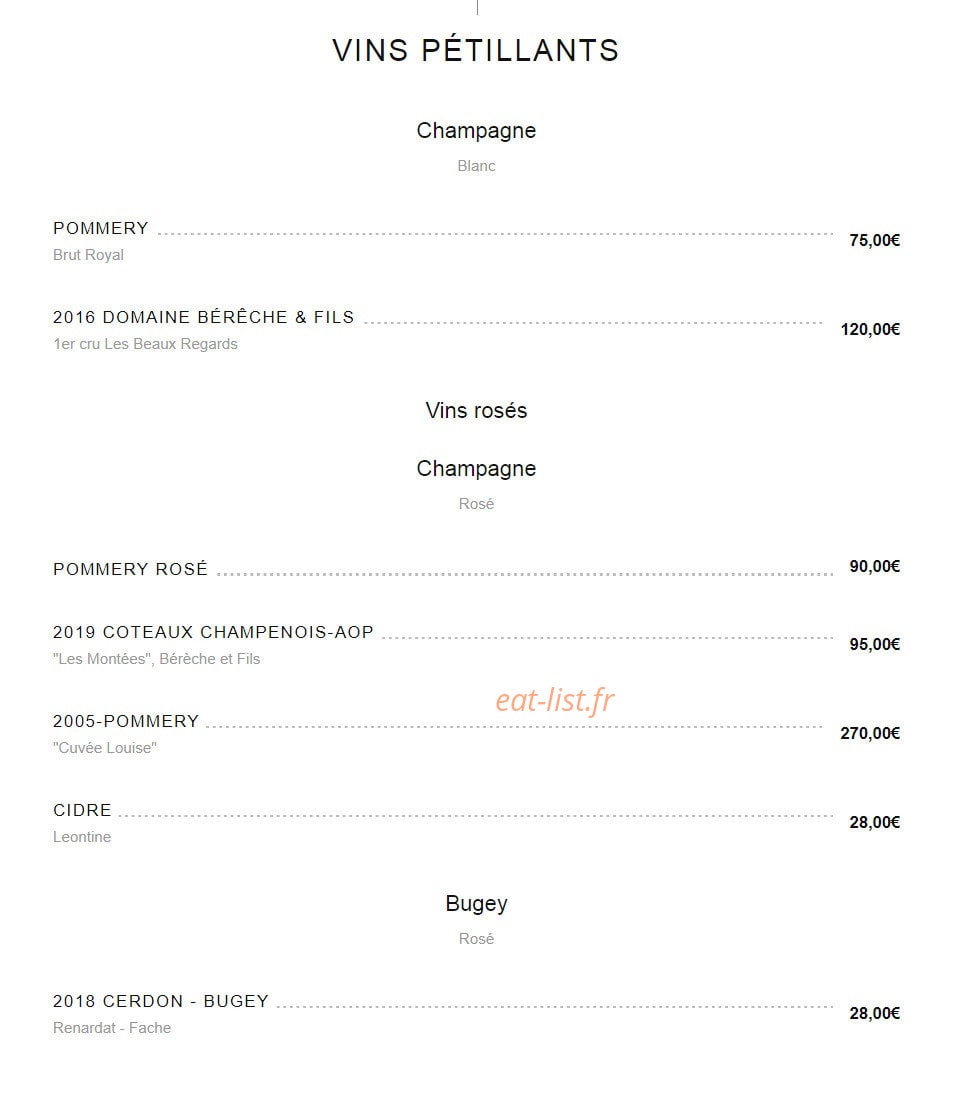L'Institut Restaurant — carte page 9