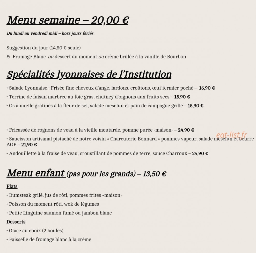 L'institution — carte page 1