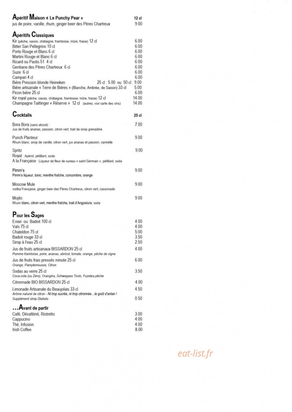 La Brasserie des Confluences — carte page 2