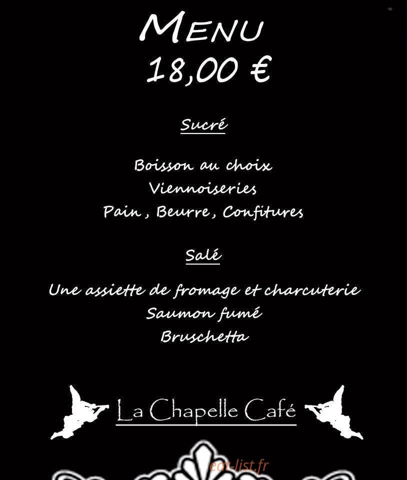 La Chapelle Café — carte page 3