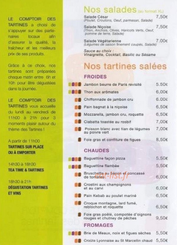 La Chapelle Café — carte page 1