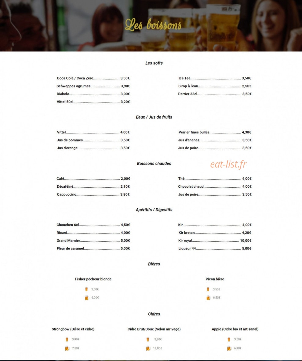 La Crêperie de DéDé — carte page 4