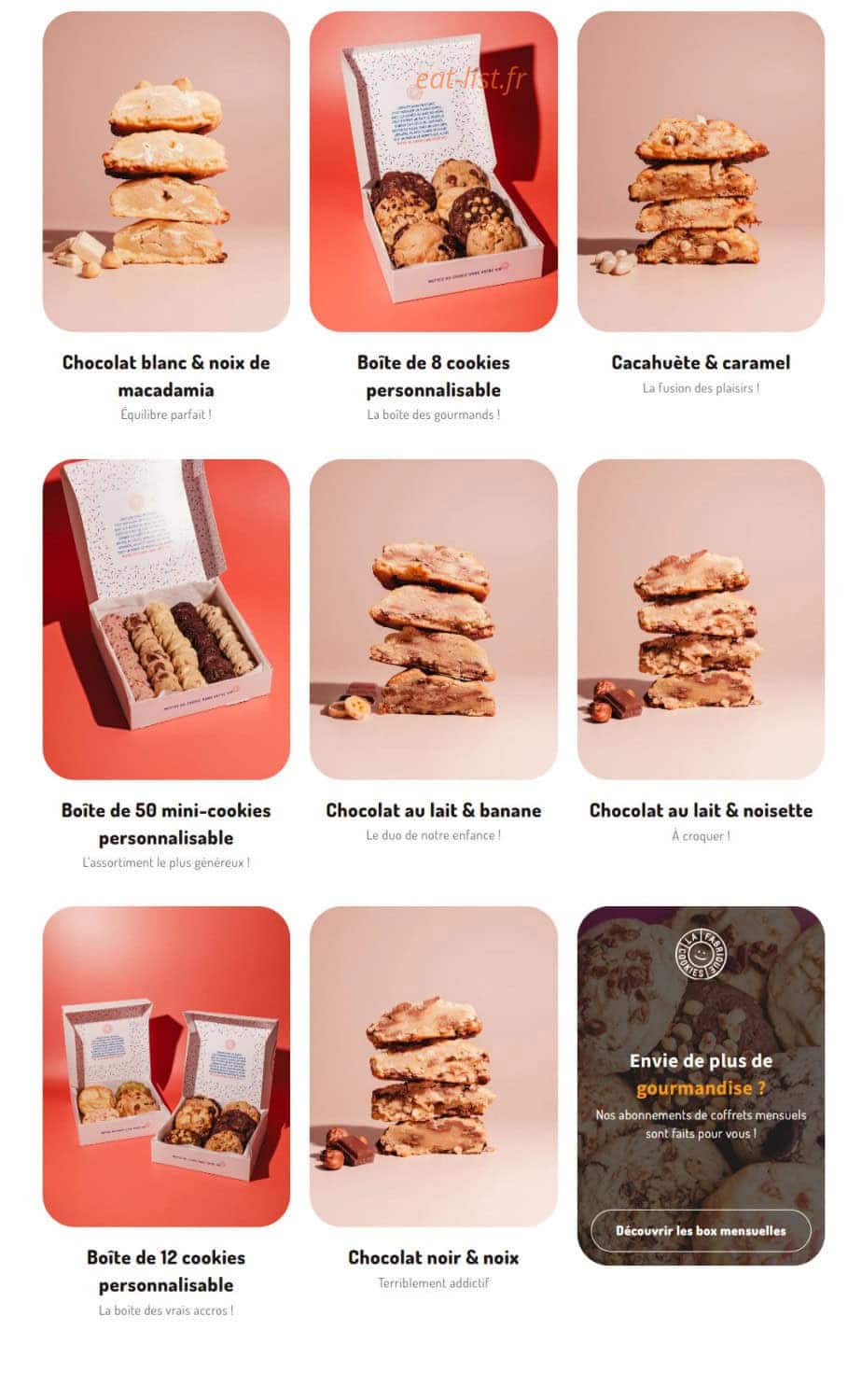 La Fabrique - Cookies — carte page 1