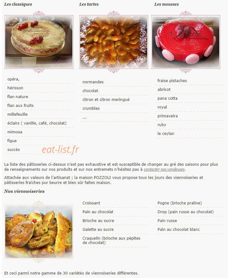 La Maison Pozzoli — carte page 5