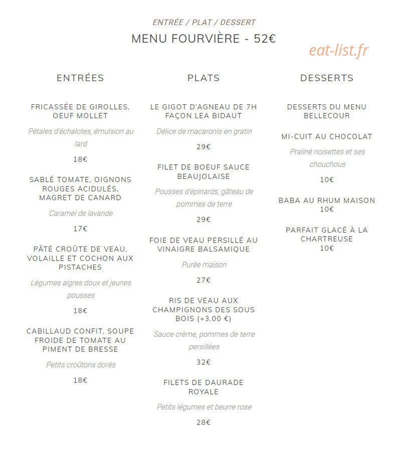 La Mère Léa — carte page 3